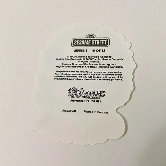 2000 Sesame Street Sandylion Stickers Henson Bert Grover Ernie Count Lot of 4 - Picture 6 of 10